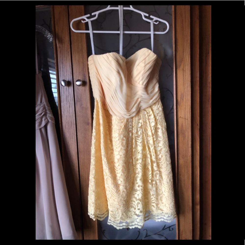 Davids Bridal bridesmaids dress.